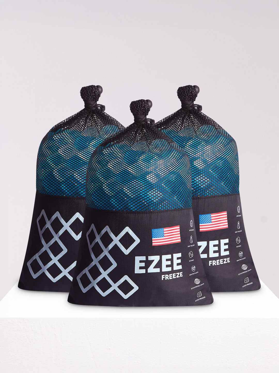Mega Freeze Blue Ice - 10.5lb Black Bag