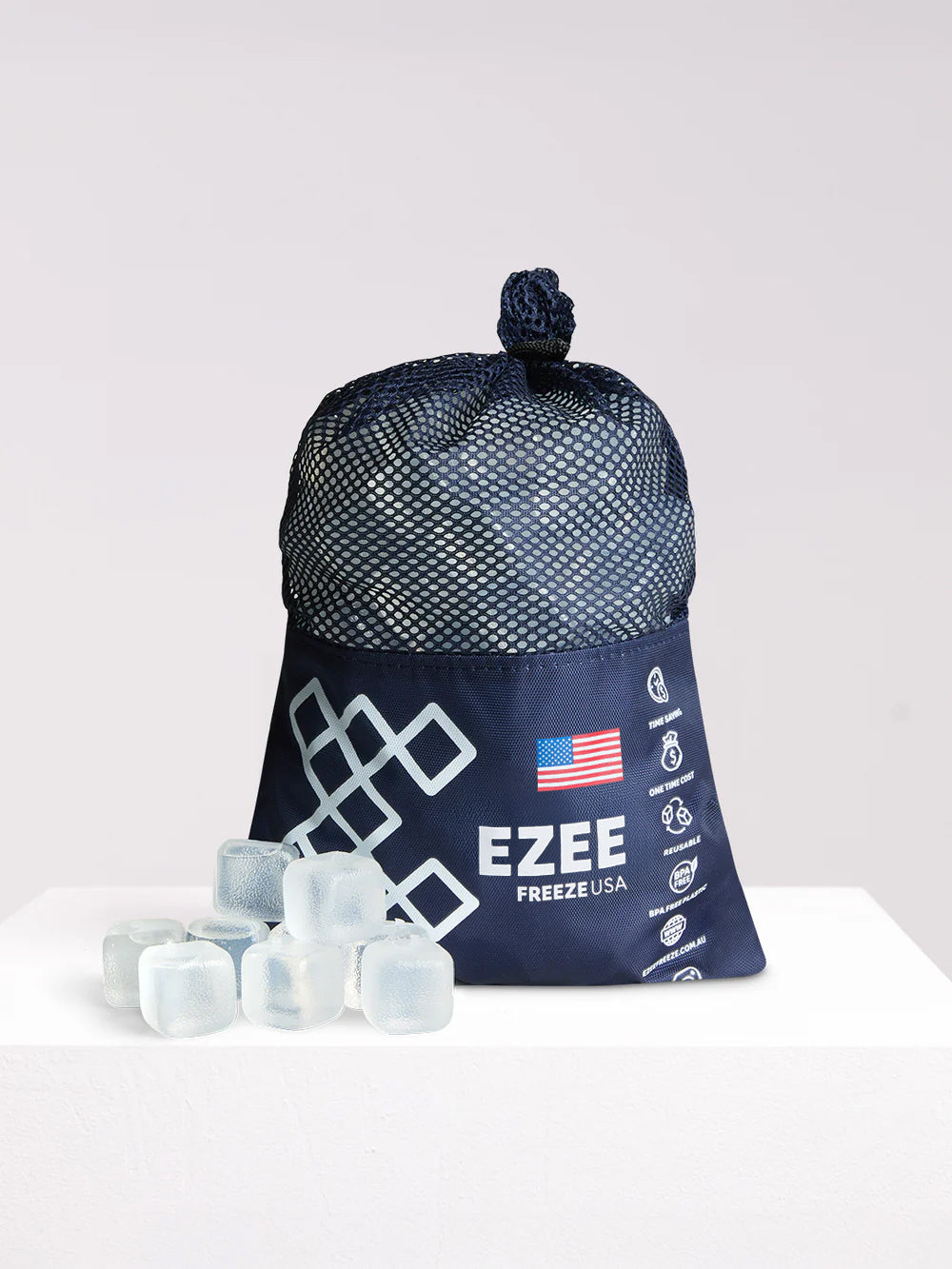Mini Freeze Clear Ice - 3.5lb Navy Bag