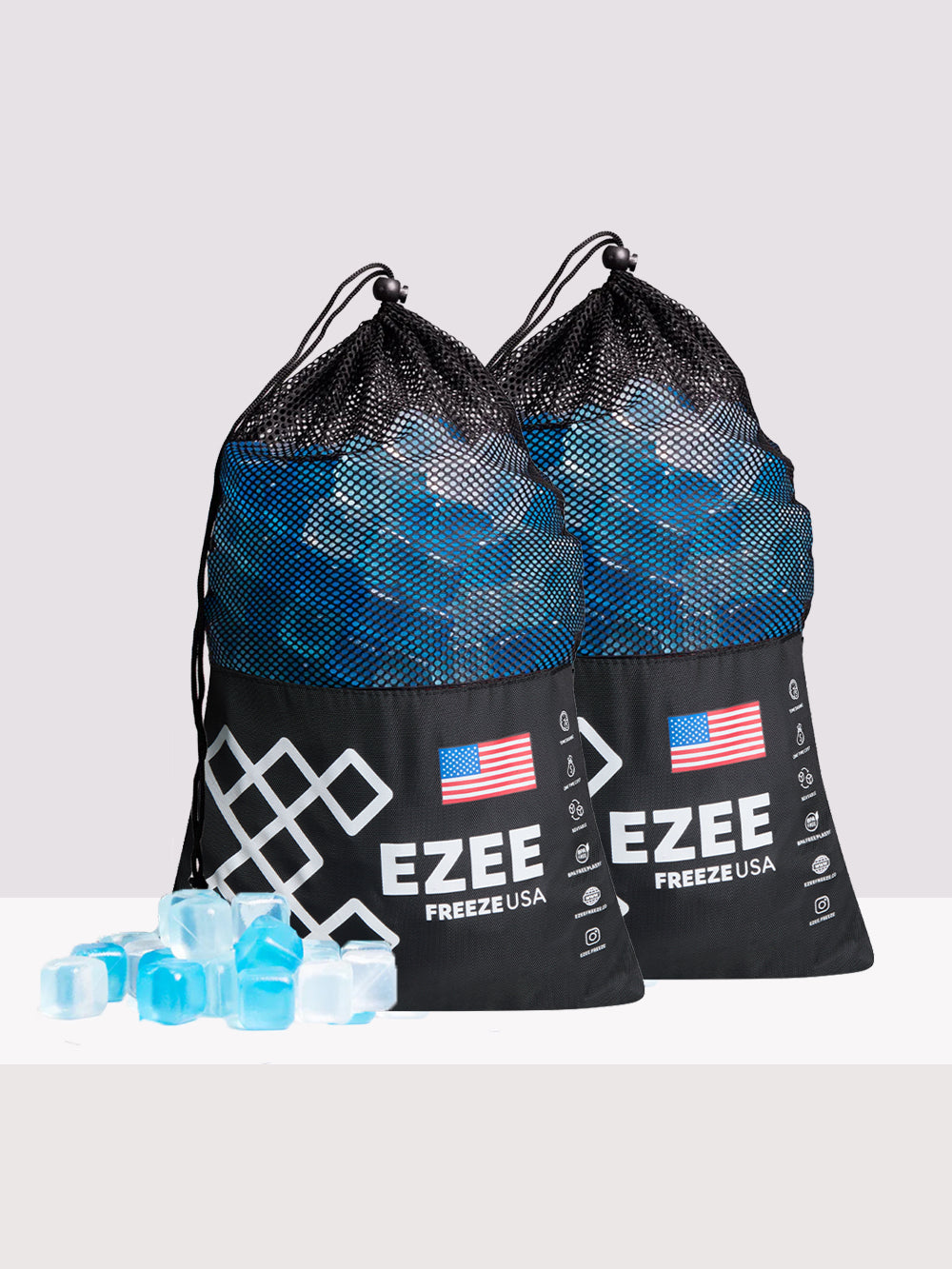 Mega Freeze Blue Ice - 10.5lb Black Bag