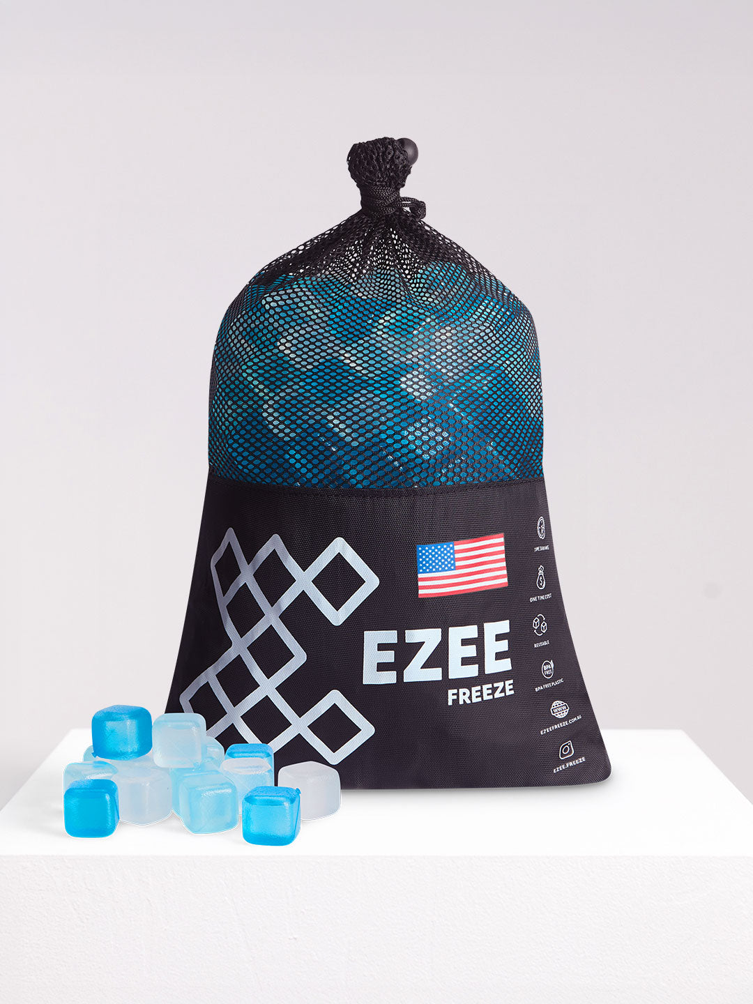Mega Freeze Blue Ice - 10.5lb Black Bag
