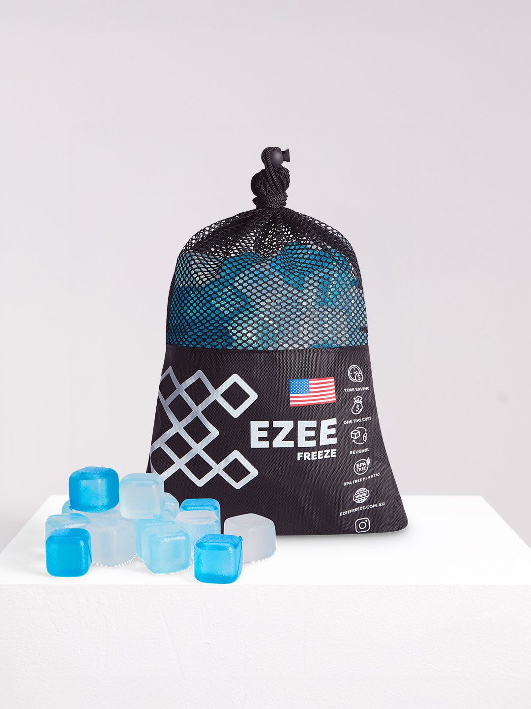 Mini Freeze Blue Ice - 3.5lb Black Bag